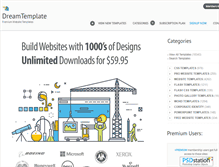 Tablet Screenshot of dreamtemplate.com